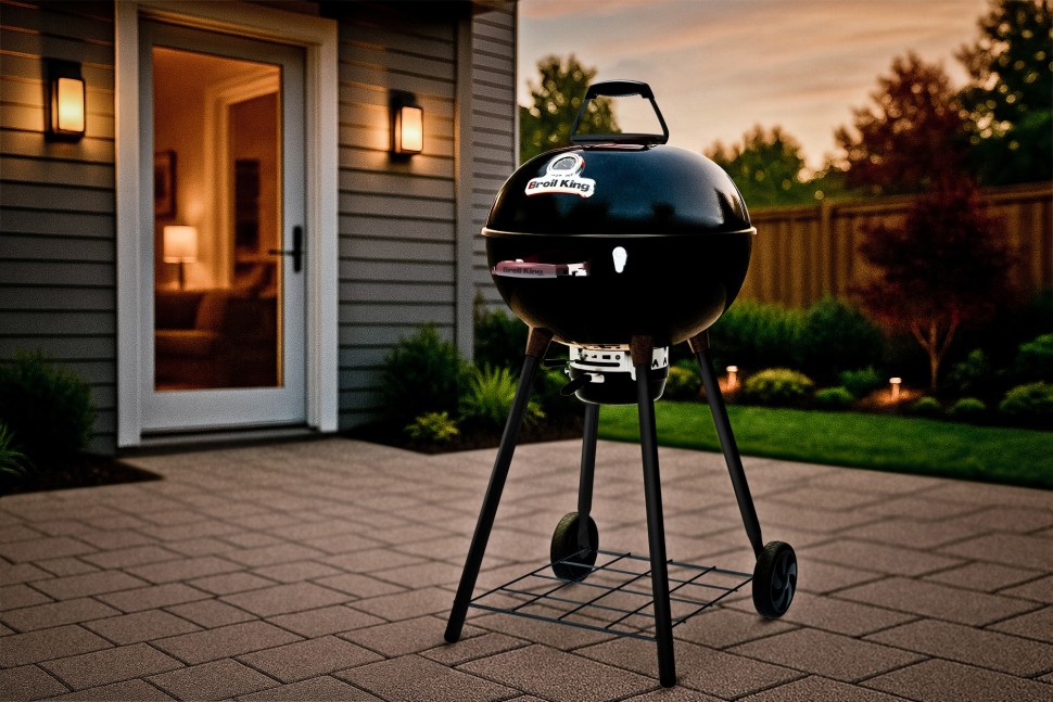 Гриль угольный Броил Кинг Краун Кетл (Broil King CROWN KETTLE 22.5" / 57 BLACK LEG) в Волгограде в Волгограде